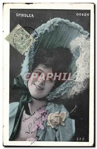 Cartes postales Theatre Fantaisie Femme Sindler Odeon