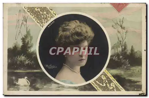 Cartes postales Theatre Fantaisie Femme Cygne