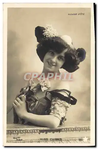 Cartes postales Theatre Fantaisie Femme Alcazar d&#39Ete Miss Cairns