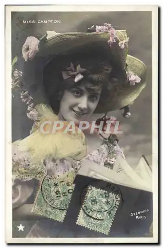 Cartes postales Theatre Fantaisie Femme Miss Campton