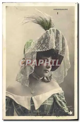 Cartes postales Theatre Fantaisie Femme Berny Ambassadeurs