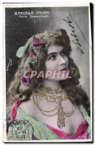 Cartes postales Theatre Fantaisie Femme Marcelle Yrven Folies Dramatiques