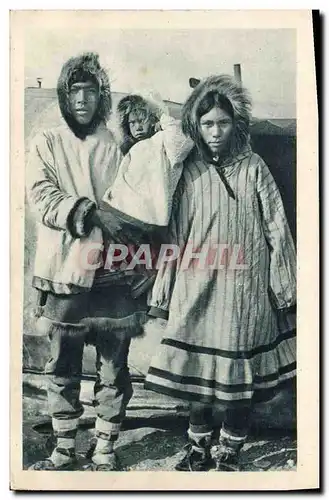 Ansichtskarte AK Polaire Esquimaux des iles du Detroit de Behring Alaska