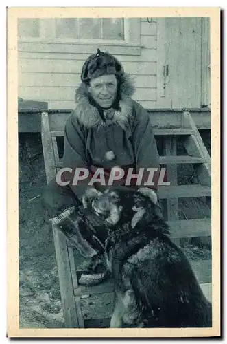 Cartes postales Polaire Le missionnaire et son fidele compagnon Cercle Arctique Alaska