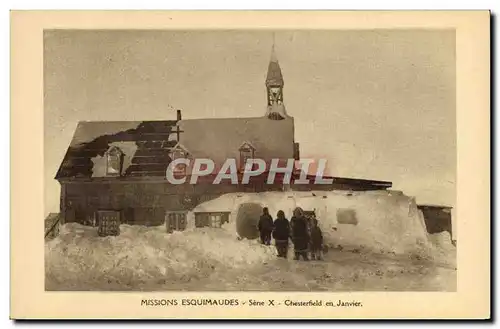 Cartes postales Polaire Missions Esquimaudes Chesterfield en Janvier