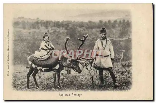 Cartes postales Polaire Lap med Rensdyr Renne Norvege