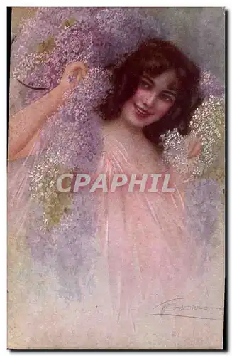 Cartes postales Fantaisie Illustrateur Femme