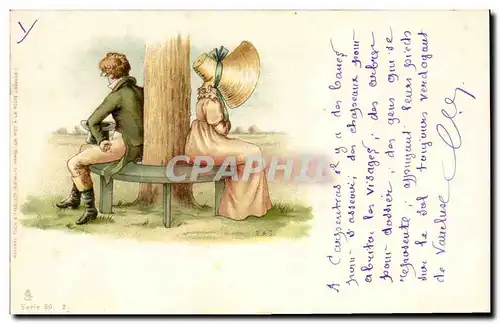 Cartes postales Fantaisie Illustrateur Femme Couple