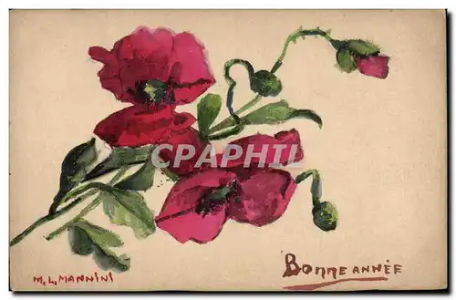 Cartes postales Fantaisie (dessin a la main) Fleurs