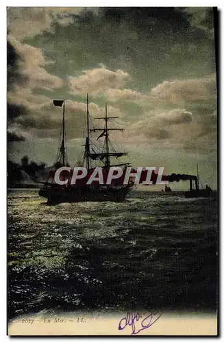 Cartes postales Peche En mer Bateau Voilier