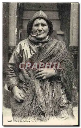 Cartes postales Peche Type de pecheur