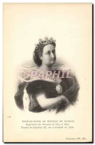 Cartes postales Eugenie Marie de Montijo de Guzman Imperatrice des Francais