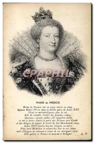 Ansichtskarte AK Marie de Medicis Reine de France