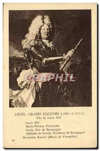 Cartes postales Louis Grand Dauphin Fils de louis XIV