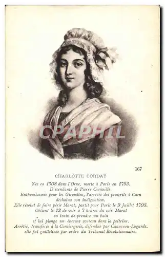 Cartes postales Charlotte Corday