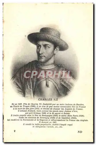 Cartes postales Charles VII