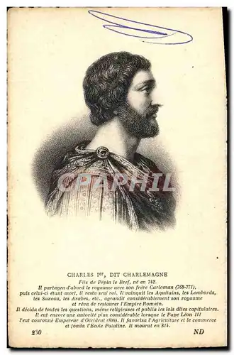 Cartes postales Charles Ier dit Charlemagne