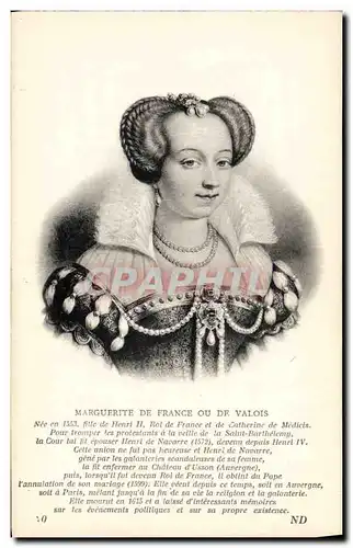 Cartes postales Marguerite de France ou de Valois