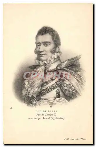 Ansichtskarte AK Duc de Berry Fils de Charles X