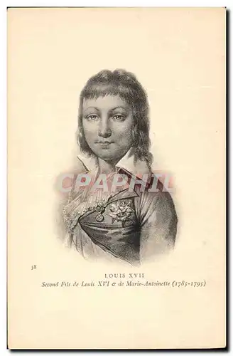 Cartes postales Louis XVII