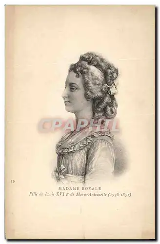 Ansichtskarte AK Madame Royale Fille de Louis XVI et de Marie Antoinette