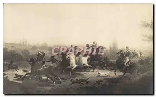 Cartes postales Chien Chiens Chasse a courre Swebach Chasse au cerf 1822