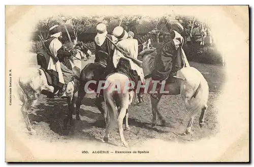 Ansichtskarte AK Militaria Algerie Exercices de Spahis