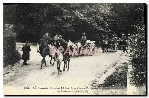 Cartes postales Militaria Convoi de Spahis Marocains traversant la foret de Compiegne