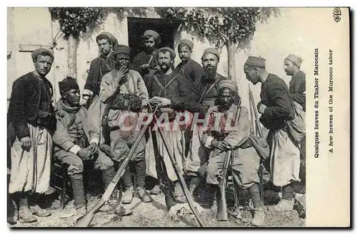 Cartes postales Militaria Quelques braves du Thabor marocain