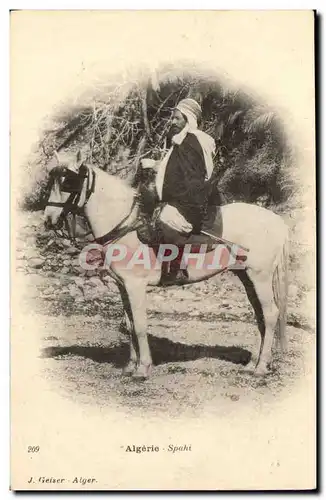 Cartes postales Militaria Algerie Spahi