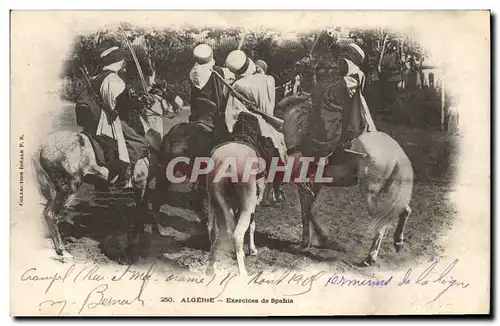 Cartes postales Militaria Algerie Exercice de Spahis