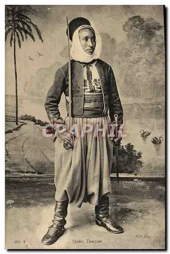 Cartes postales Militaria Spahis Tunisien