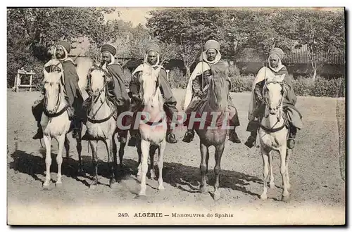 Ansichtskarte AK Militaria Algerie Manoeuvres de Spahis