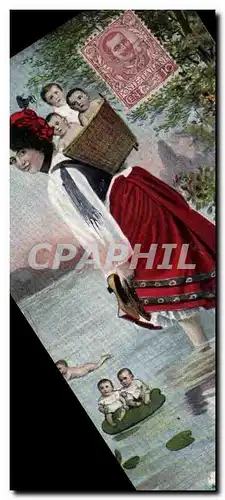 Cartes postales Fantaisie Enfant Bebe Femme