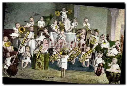 Cartes postales Fantaisie Enfant Bebe Musique