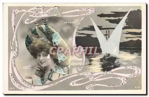 Cartes postales Femme Theatre De Vere Bateau