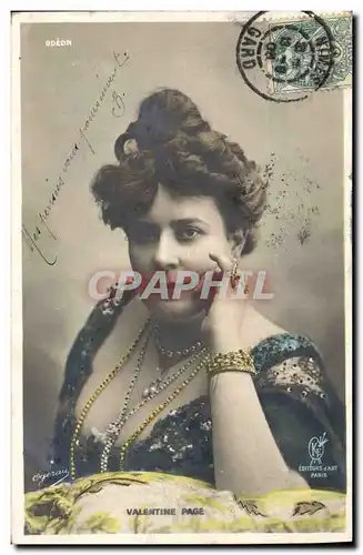 Cartes postales Femme Theatre Odeon Paris Valentine Page