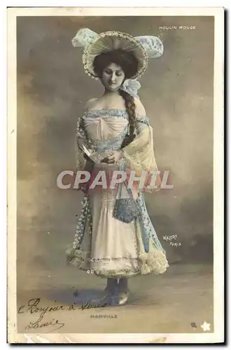 Cartes postales Femme Theatre Paris Moulin Rouge Marville