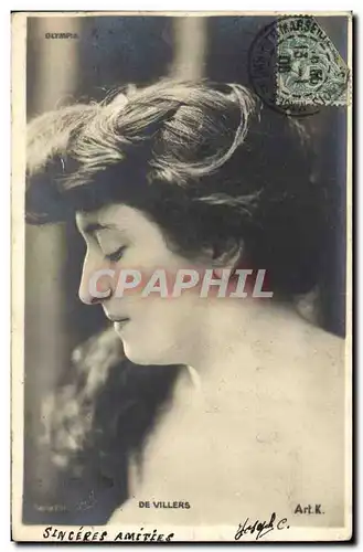 Cartes postales Femme Theatre De Villers Olympia Paris