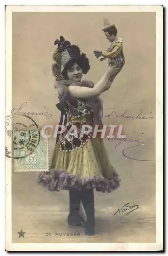 Cartes postales Femme Theatre De Ruysser Marionnette