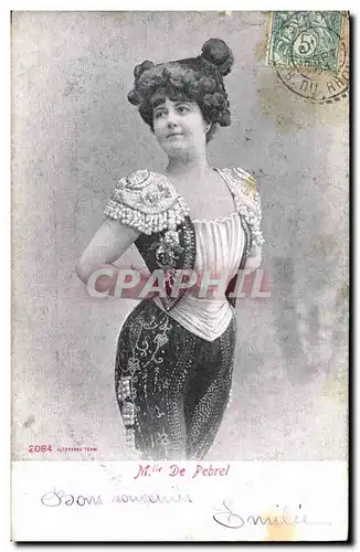 Cartes postales Femme Theatre Mlle de Pebrel