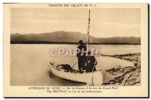 Ansichtskarte AK Polaire Missions des Oblats de Marie Immaculee Amerique du Nord Sur les fleuves et les lacs du G
