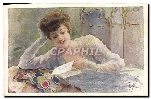 Cartes postales Fantaisie Illustrateur Femme