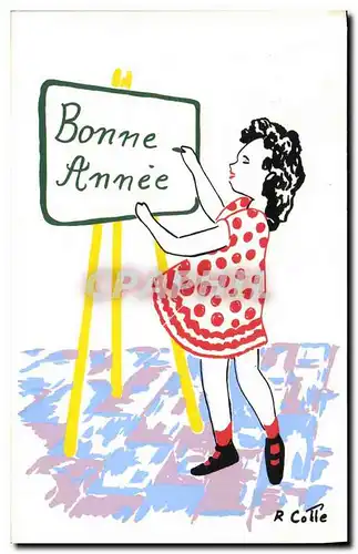 Cartes postales Fantaisie Illustrateur Enfant Bonne Annee