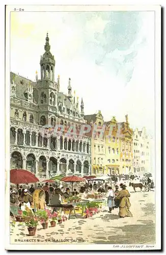 Cartes postales Fantaisie Illustrateur Bruxelles La maison du roi