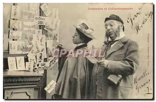 Ansichtskarte AK Fantaisie Femme Amateurs et Collectionneurs Cartes Postales
