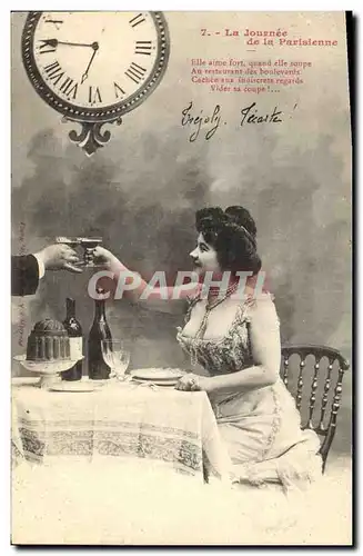 Cartes postales Fantaisie Femme La journee de la parisienne