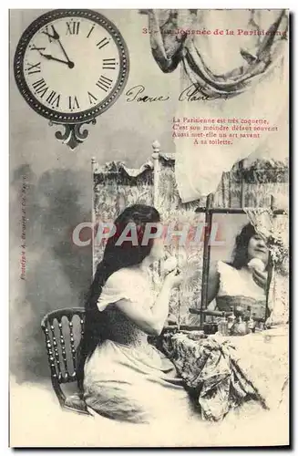 Cartes postales Fantaisie Femme La journee de la parisienne