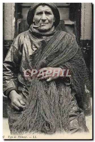 Cartes postales Peche Type de pecheur
