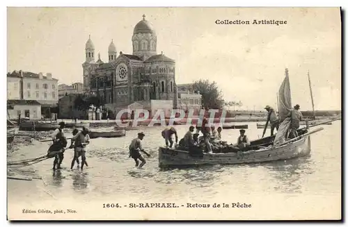 Cartes postales Peche St Raphael Retour de la peche